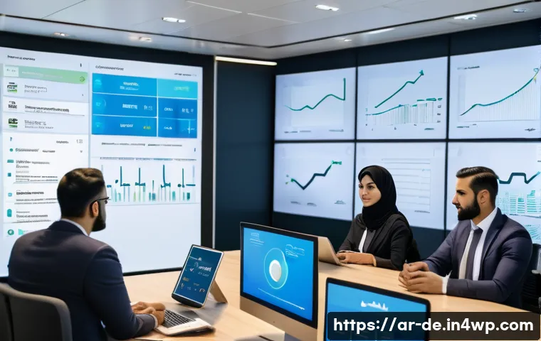 결과 중심 성과 관리의 도전 과제와 해결 방안 - A modern Arab office environment showing a diverse group of professional employees engaged in a perf...